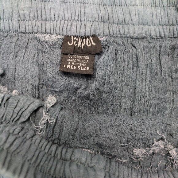 Jackpot Purple Gray Tie Dye Tiered Maxi Skirt One Size Elastic Waist Boho Whimsy - Picture 5 of 6